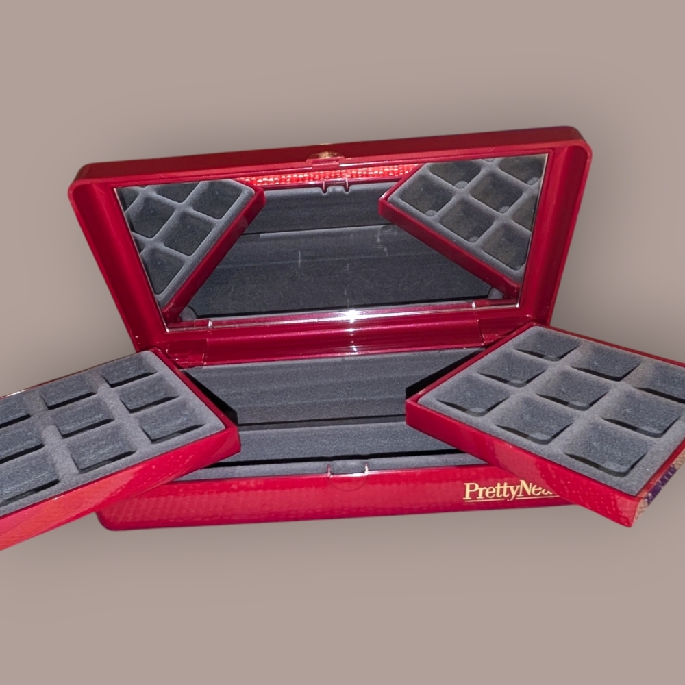 Vintage Red Pretty Neat Portable Travel Jewelry Storage Box - Picture 2 of 8